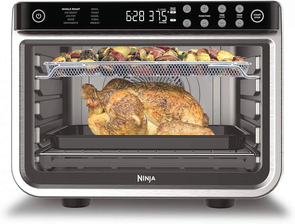 Ninja Foodi XL Pro Air Fry Oven, 10-In-1, Stainless Steel, DT201 | Fits 5 Lb Chicken, Air Fry, Roast, Bake, Broil, Toast, Dehydrate, Reheat, Pizza, 1800W1