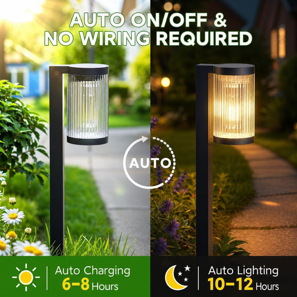 Solar Pathway Lights Outdoor, 6 Pack Upgraded Outdoor Solar Lights for outside Super Bright up to 15Hrs, IP65 Waterproof Solar Garden Lights for Yard Path Sidewalk Driveway Walkway Decor6