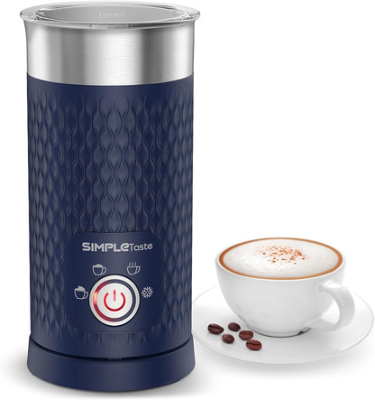 Milk Frother, 4-In-1 Electric Automatic Milk Steamer, Blue | Warm and Cold Foam Maker and Milk Warmer for Latte, Macchiato, Cappuccino, Hot Chocolate1
