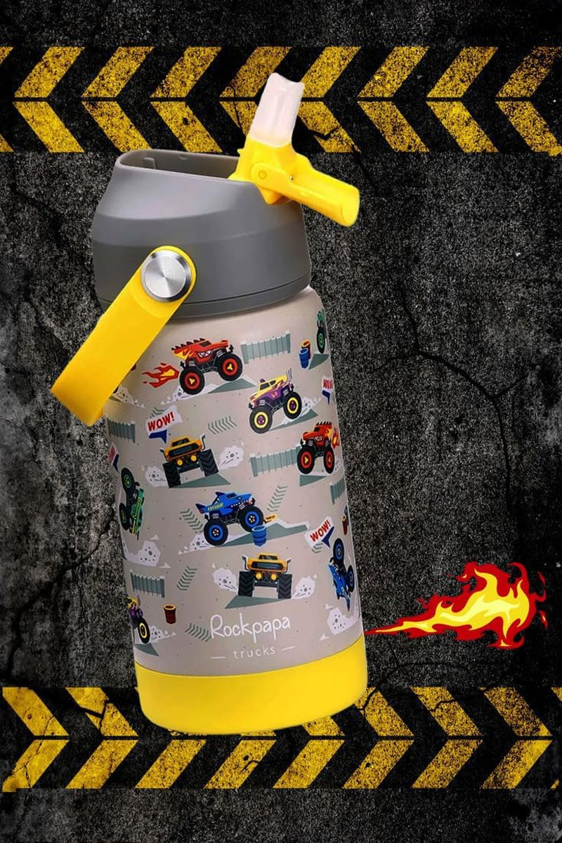 14oz-kids-stainless-steel-water-bottle-with-straws-trucks