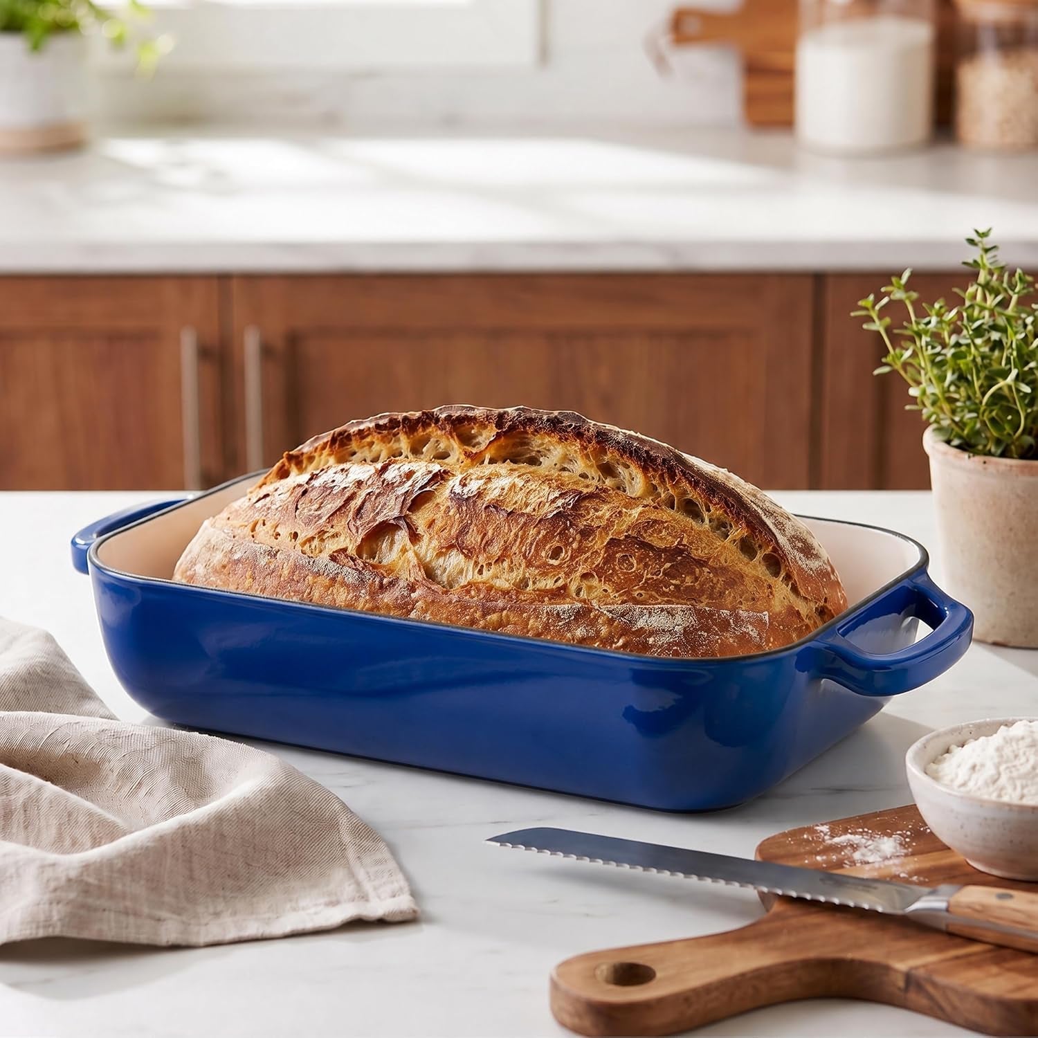 large-cast-iron-dutch-oven-dome-pot-with-lid-enameled-bread-oven-bread-pan-for-homemade-sourdough-bread-baking-6qt-blue