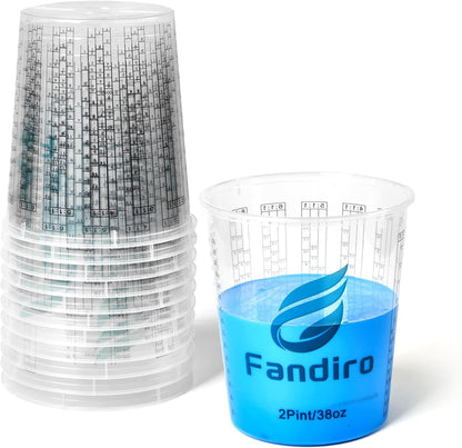 38-Ounce(12 Pack) Paint Mixing Cups, Accurate Measurements in Ratios,Plastic Graduated Measuring Cups Perfect for Paint, Resin, Epoxy, Acrylic, Pigments, Art DIY1