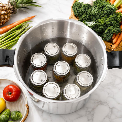 Pressure Canner Release Valve Aluminum Canning Pot Cooker Pot Stove Top with Pressure Gauge Instant Fast Cooking Pot Stewing Locking System (22 Quarts) Meat, Poultry & Vegetables4