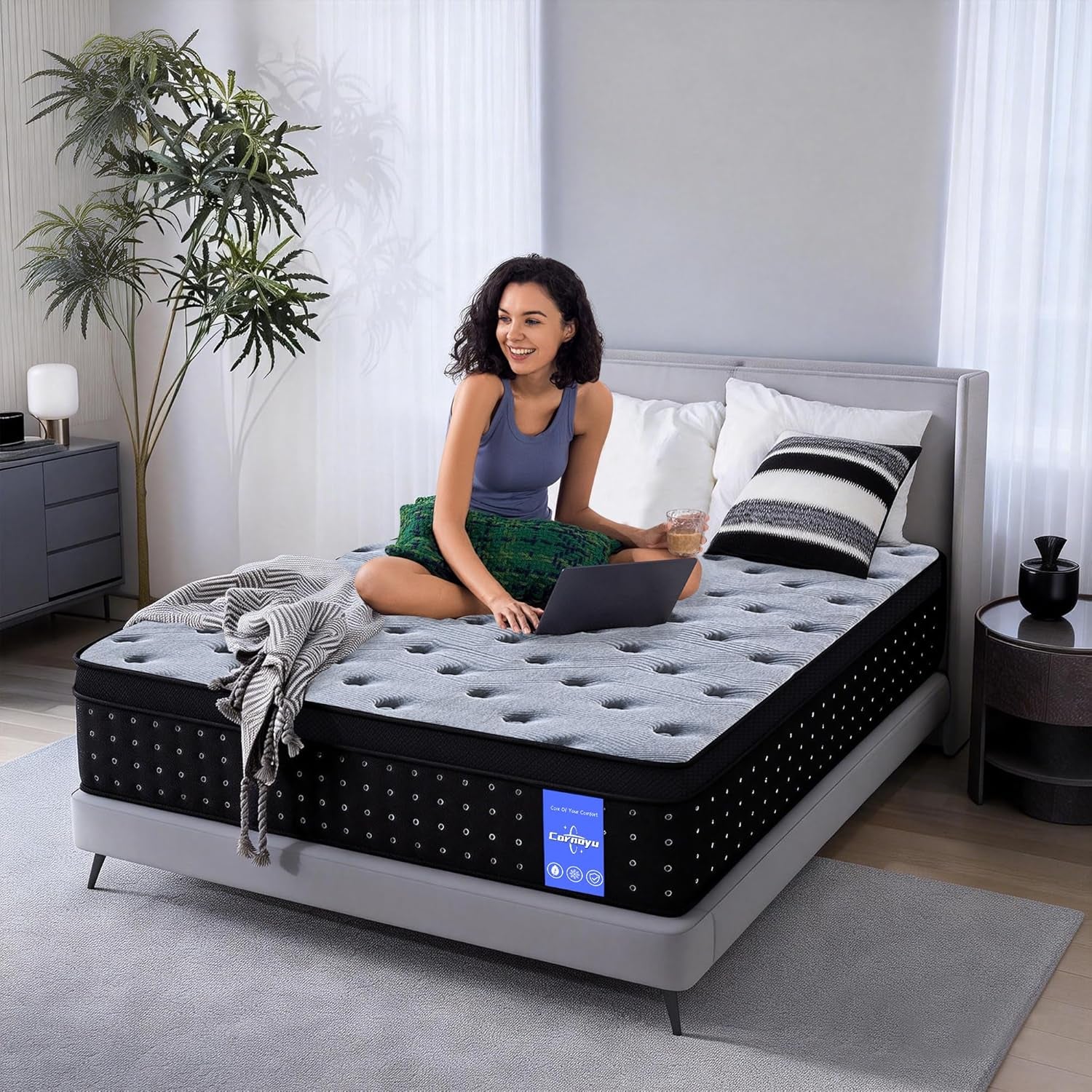 queen-mattress-14-inch-medium-firm-hybrid-mattress-in-a-box-gel-memory-foam-individually-pocketed-coils-pressure-relief-motion-isolation-fiberglass-free-certipur-us-certified