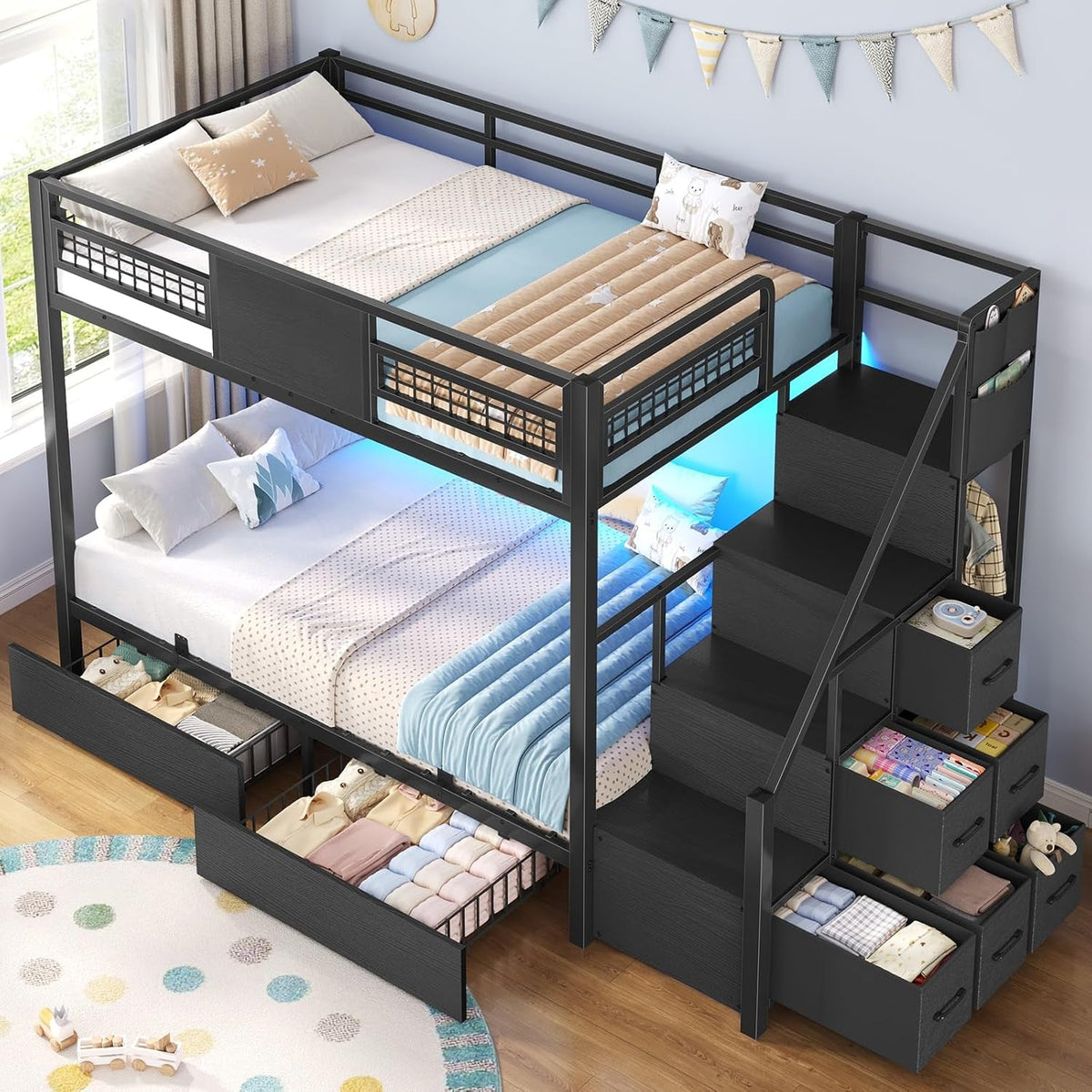bunk-bed-twin-over-twin-with-stairs-storage-drawers-and-led-lights