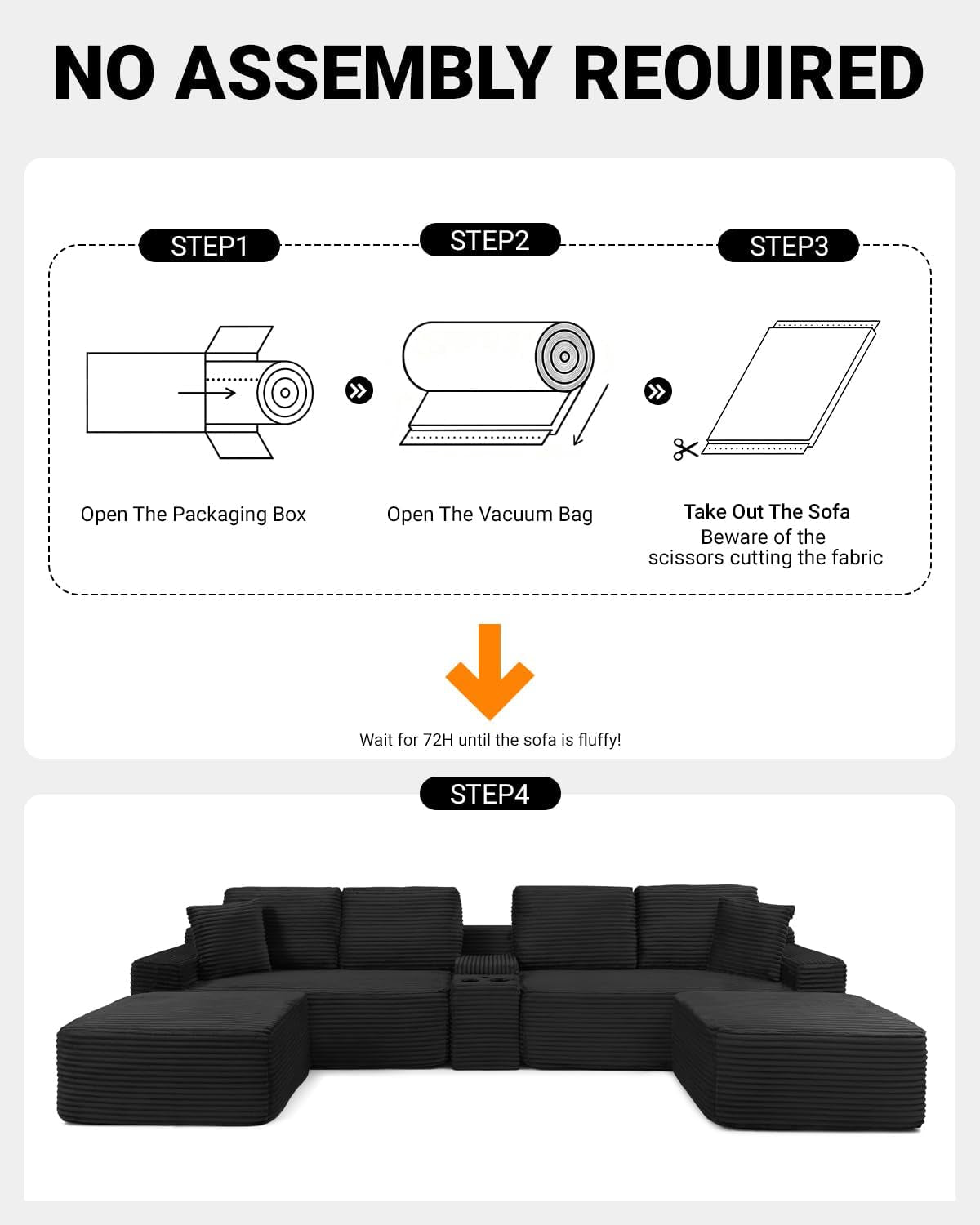 150-oversized-modular-sectional-sofa-deep-seat-cloud-l-shape-corduroy-couch-with-cup-holders-usb-ports-wireless-charging-storage-box-upholstered-modular-sleeper-sofa-for-living-room-black