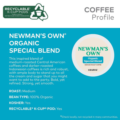 Newman'S Own Organics Special Blend Keurig Single-Serve K-Cup Pods, Medium Roast Coffee, 96 Count4