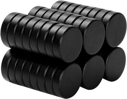 45 Pcs Refrigerator Magnets, Small round Fridge Magnets | Multi-Use Premium Neodymium Office Magnets for Fridge, Whiteboard, Billboard in Home, Kitchen, Office and School (Black)1