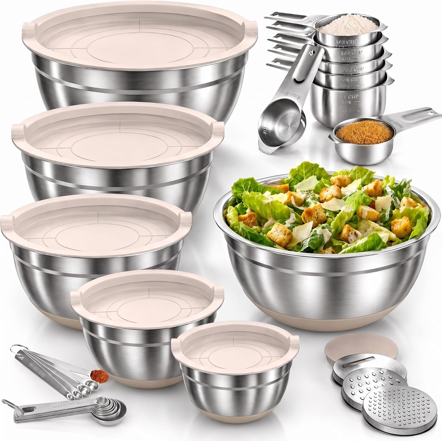 7qt-30pcs-mixing-bowls-with-lids-set-7qt-to-1qt-stainless-steel-nesting-bowls-with-graters-non-slip-silicone-bottom-large-khaki-bowls-21-measuring-cups-and-spoons-set-kitchen-appliances