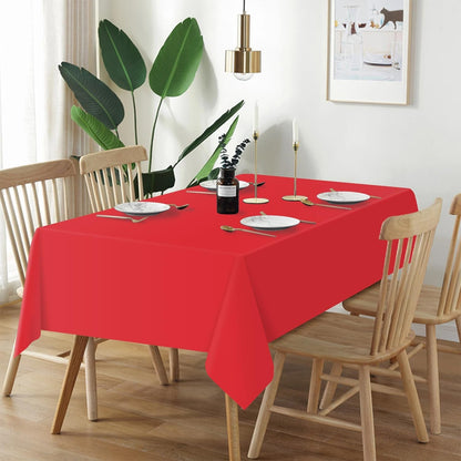Red Plastic Table Cloth Disposable 2 Pack, 54 X 108 Inch Tablecloths for Valentines, Mothers Day, Birthday Party, Christmas Decorations, Rectangle Table Cover2