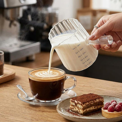 6Oz Espresso Shot Glass Measuring Cup with Handle, V-Spout for Coffee Bar7