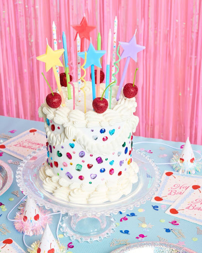 14Pc Novelty Birthday Candles | Star Glitter Pastel Party Decor5