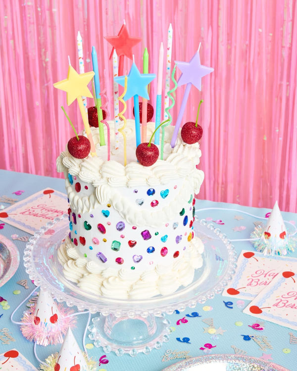 14Pc Novelty Birthday Candles | Star Glitter Pastel Party Decor5