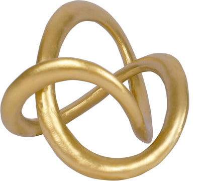 Modern Geometric round Sculpture Gold Knot Statue Decor Tabletop Sculpture and Figurines round Decorative Ornaments Knick Knacks Home Decor for Shelves Coffee Table Bookshelf Decoration Gifts1