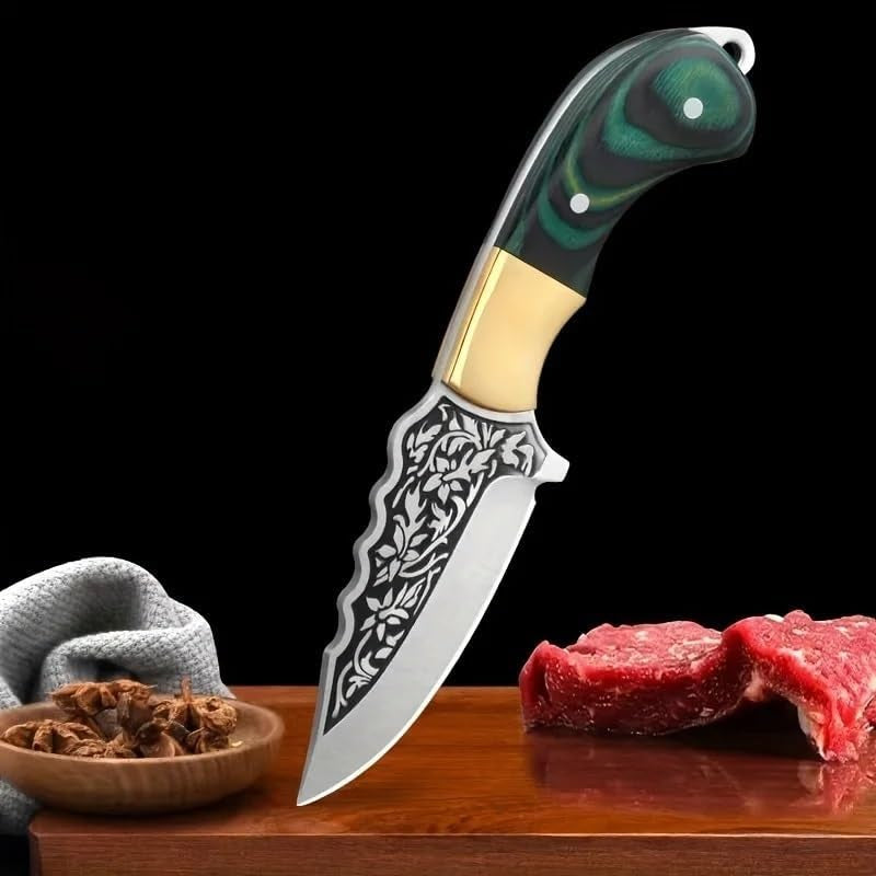 meat-cleaver-ultra-sharp-boning-knife-portable-stainless-steel-small-camping-knife-outdoor-cookinggreen-handle