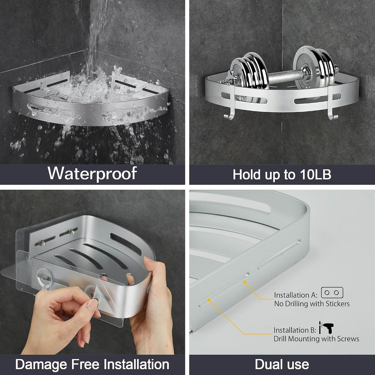 corner-shower-caddy-2-pack-adhesive-shower-corner-shelf-shower-organizer-storage-wall-mounted-no-drilling-for-bathroom-and-kitchen-silver