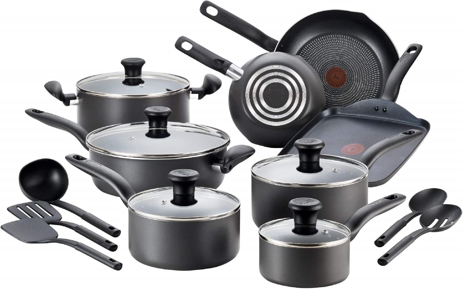 initiatives-nonstick-cookware-set-18-piece-oven-broiler-safe-350f-kitchen-cooking-set-w-fry-pans-saucepans-stockpots-skillet-spoons-lids-pots-and-pans-set-non-stick-dishwasher-safe-black