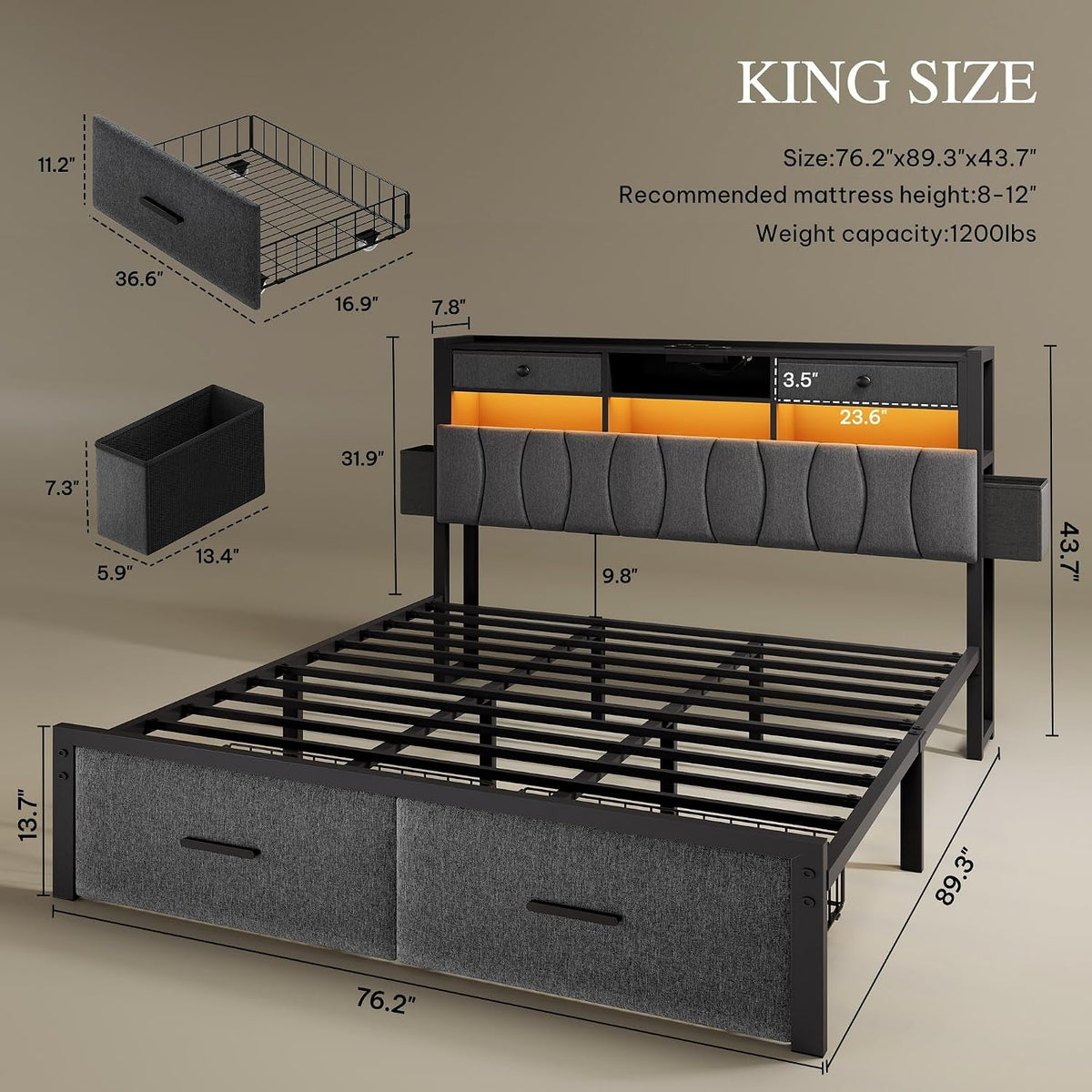 king-size-bed-frame-with-2-storage-drawers-and-charging-station