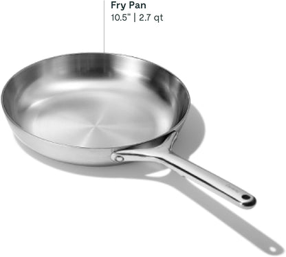 Caraway Stainless Steel Fry Pan (2.7 Qt, 10.5") | 5-Ply Stainless Steel Pan, Oven Safe and Stovetop Agnostic, Non-Toxic, PTFE and PFOA Free3