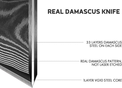 Damascus Knife Set 3 PCS, Japanese Chef Knife Set with Resin Handle | Ultra-Sharp Professional Kitchen Knives, 67-Layer Damascus Kitchen Knife Set with VG10 Steel Core, Elegant Box for Men Women7