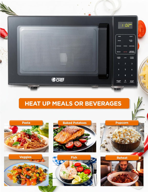 5-In-1 Countertop Microwave Air Fryer Combo, CHMF9BG, Black | 0.9 Cu. Ft. Capacity, Microwave Air Fryer Convection Oven Bake and Roast, 900W, 10.6” Turntable Plate2