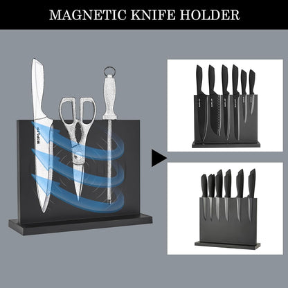Kitchen Knife Set with Magnetic Knife Holder, 15 Pieces High Carbon Stainless Steel Sharp Kitchen Knife Set Including Chef'S Knife, Bread Knife, Serrated Steak Knife Set5