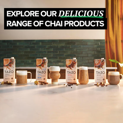 TAZO Decaf Chai Latte, Black Tea Concentrate, Easy-To-Serve Chai Tea for Everyday Lattes, Hot or Iced Tea and Mocktails, 32 Oz Tea Mix Carton | Decaffeinated Black Tea with Cinnamon, Cardamom, Ginger and Black Pepper Spices for Hot or Iced Chai Tea Lattes7