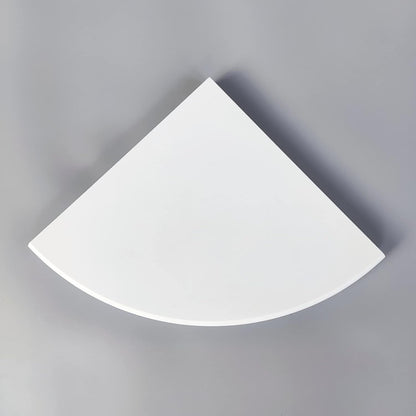 White Marble Corner Shower Shelf for Bathroom, 9'' X 9'' X 0.8'' Faux Marble Corner Shelves for Bathroom Wall Mounted Both Side Polished (1, White)5