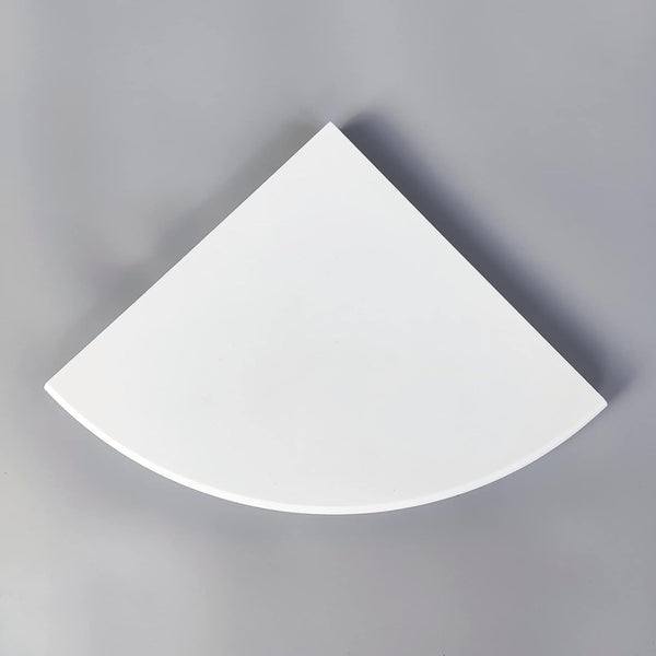 White Marble Corner Shower Shelf for Bathroom, 9'' X 9'' X 0.8'' Faux Marble Corner Shelves for Bathroom Wall Mounted Both Side Polished (1, White)5