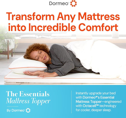 the Essentials Mattress Topper, Queen, 2-Inch with Octacell Technology, Plush Comfort, Breathable, Cooling Foam Mattress2