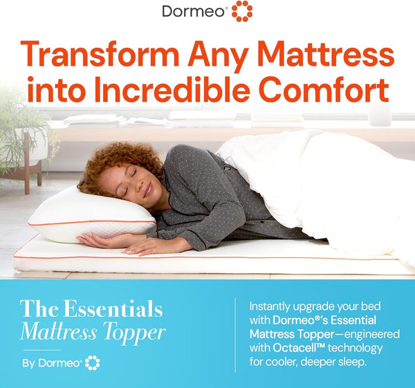 the Essentials Mattress Topper, Queen, 2-Inch with Octacell Technology, Plush Comfort, Breathable, Cooling Foam Mattress2