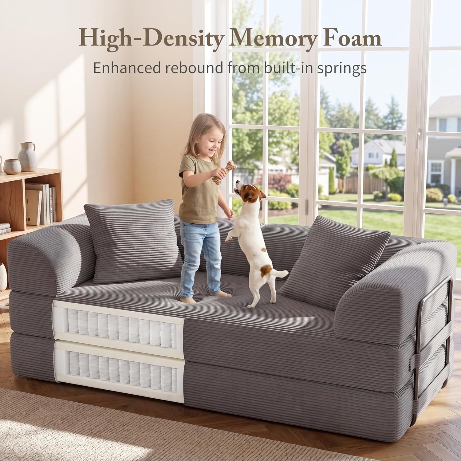 cloud-boneless-couch-futon-sofa-bed-5-in-1-convertible-sofa-bed-pull-out-couch-sleeper-sofa-compressed-loveseat-70-high-density-sponge-corduroy-fabric-futon-daybed-for-living-room-bedroom-gray