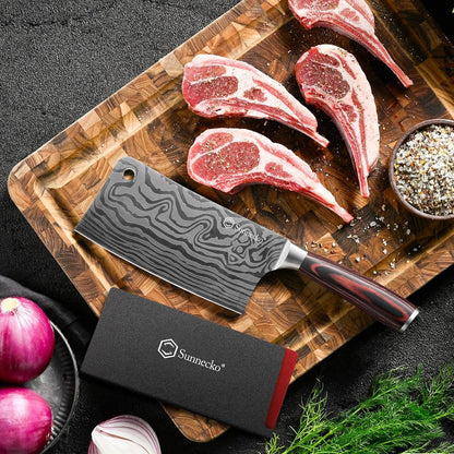 7” Cleaver Knife, Multipurpose Meat & Vegetable Chef Cleaver2