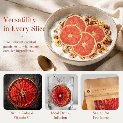 Dried Blood Orange Slices Dehydrated Blood Orange Slices for Cocktail Slow Cooker Fruit Tea Baking Potpourri Crafts Scented Candle Wreaths 100% Natural No Sulfite Gluten Free No Added Sugar 3Oz/85G7