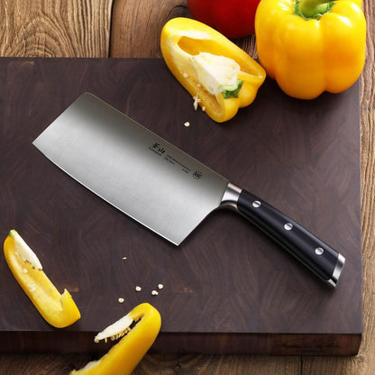 S/S1 Series German Steel Forged Chinese Cleaver Set (Black)4