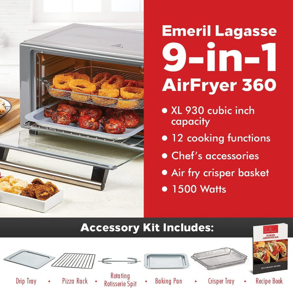 Lagasse Everyday 360 Air Fryer Oven, 9-In-1 Countertop Oven2
