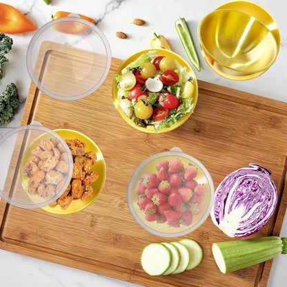 14 Pcs 6.69 in Gold Mixing Bowls with 16 Pcs Airtight Lids7