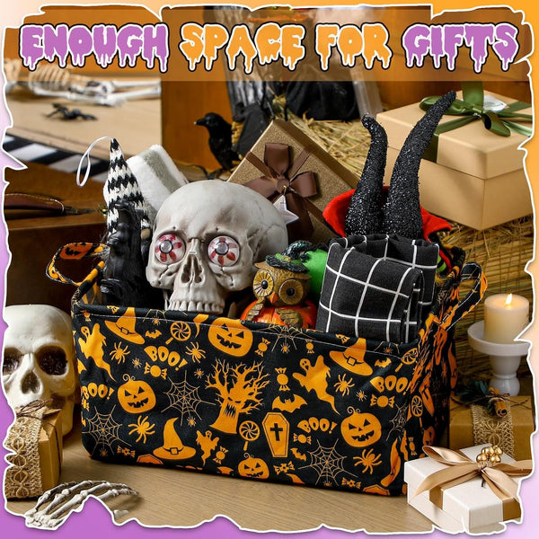 4 Pcs Halloween Baskets Spooky Boo Baskets7