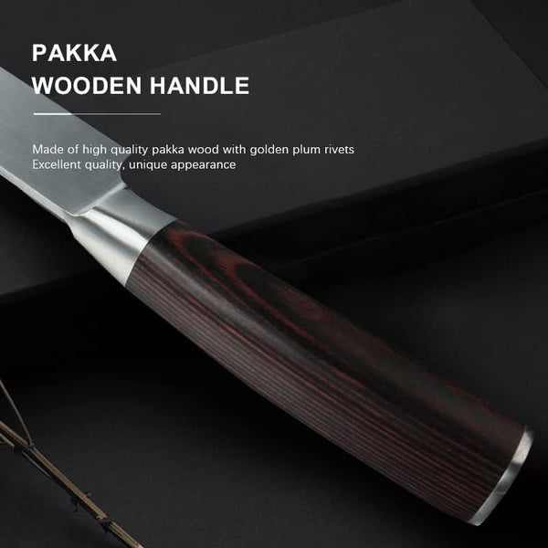 Meat Cleaver,Cleaver Knife, 7 Inch Santoku Knife Laser Damascus Pattern Sharp Blade Wood Handle Cooking Tool 50 HCR Hardness Professional Kitchen Tools5