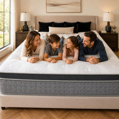Queen Mattress, 10 Inch Pocket Coil Hybrid Queen Mattress, Certipur-Us Foam, Roll in Box Medium Firm Bed for Bedroom RV Camper1