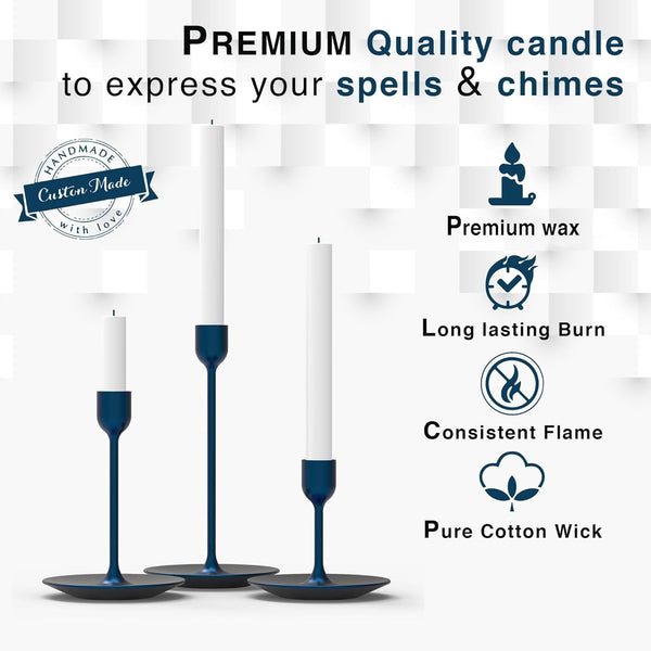 Set of 20 White Spell & Chime – Premium Mini Taper Candles for Rituals, Prayer, Birthdays, Meditation, Altar - 4 Inch Tall, Unscented.3