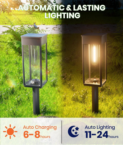Driveway Solar Lights, 8 Pack, 3 Heights, Warm White, IP654