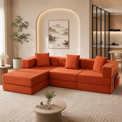 Modular Sectional Sofa, 108" L-Shaped Couch with Deep Seat1