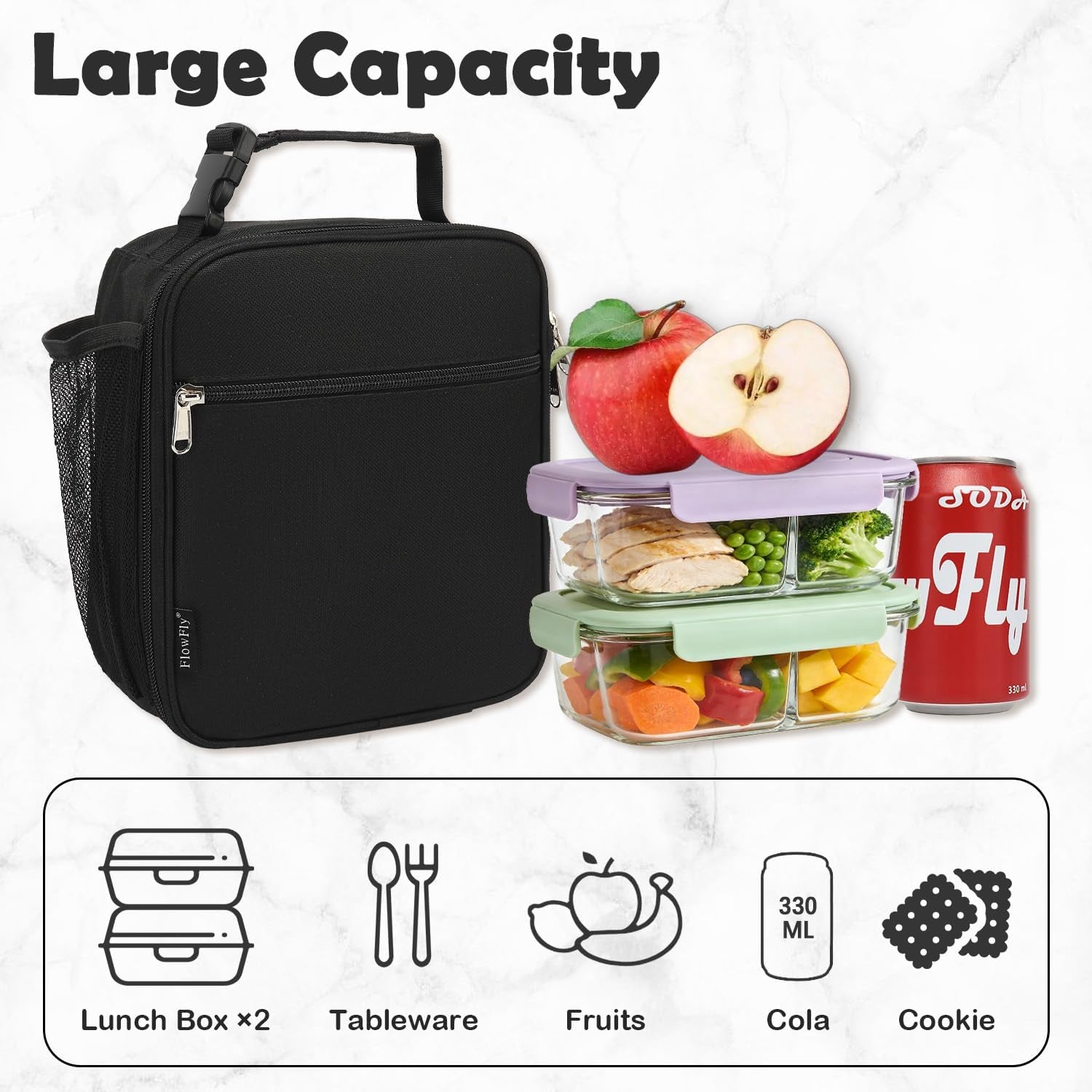 kids-lunch-box-insulated-letter-print-soft-bag-mini-cooler-back-to-school-thermal-meal-tote-kit-for-girls-boys-black