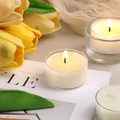 Tea Lights Candles 50 Pack, 6 Hour Long-Lasting Soy Wax Tealight Candles7