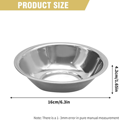 10 PCS Small Stainless Steel Bowls, 3/4 Quart Prep Bowls with Flat Base, 6 1/2 Inch Wide Metal Bowl for Kitchen Prep Cooking Baking Serving Mixing Cereal2