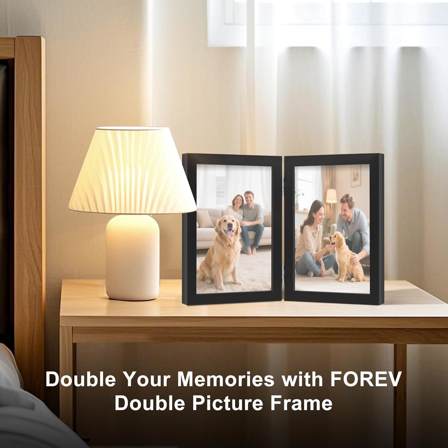 4x6-double-picture-frame-black-wooden-hinged-photo-frame