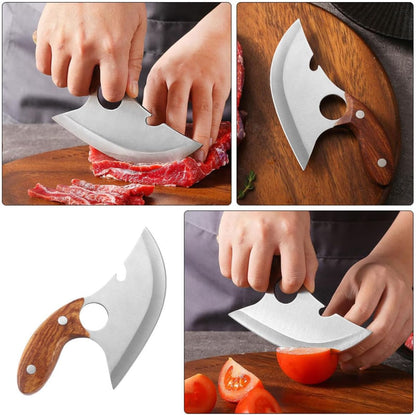 Stainless Steel Meat Cutter One Piece White Kitchen Cleaver3