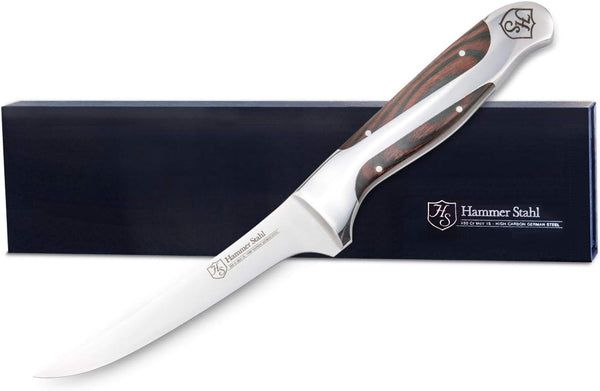 6 Inch Boning Knife | German Forged High Carbon Steel Fillet Knife | Kitchen Knife for Boning, Filleting, & Trimming | Butcher Knife with Ergonomic Quad-Tang Pakkawood Handle & Gift Box1