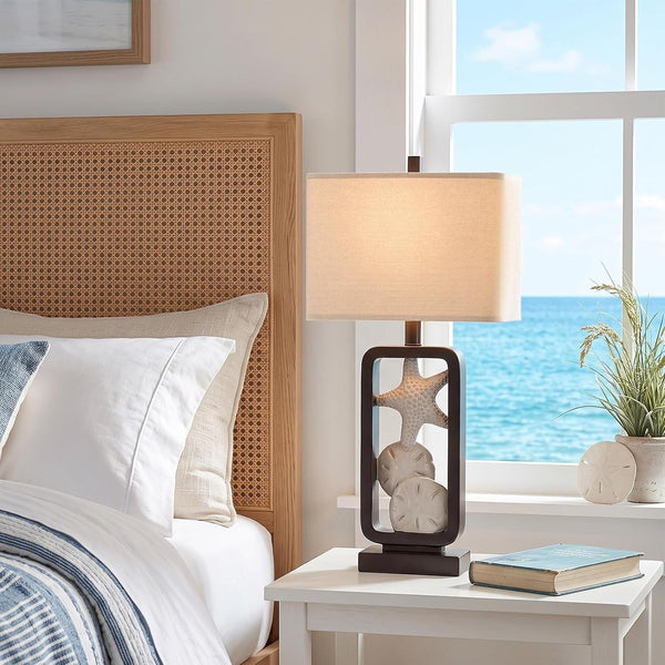 26" Coastal Starfish Table Lamps with 2 Bulbs for Living Room Set of 27